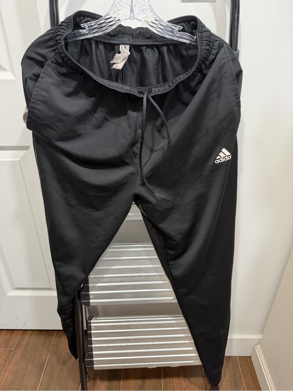 adidas Black mens Jogger Track Pants with Drawstring